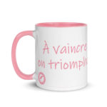 "À vaincre sans péril, on triomphe sans gloire." Mug coloré – Image 4
