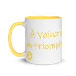 "À vaincre sans péril, on triomphe sans gloire." Mug coloré – Image 6