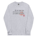 "Je ne veux rien, je n’ai besoin de rien ; je n’aime personne…" Manches longues – Image 4