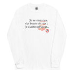 "Je ne veux rien, je n’ai besoin de rien ; je n’aime personne…" Manches longues – Image 2