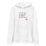"Pour qui sont ces serpents qui sifflent sur vos têtes ?" Sweat à capuche éco-friendly – Image 3