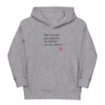 "Pour qui sont ces serpents qui sifflent sur vos têtes ?" Sweat à capuche éco-friendly enfant – Image 2
