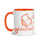 "On est si bien, tout nu dans une large chaise." Mug coloré – Image 3