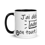 "J’ai décidé d’être admirable en tout, pour tout" Mug coloré – Image 3