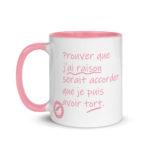 "Prouver que j’ai raison serait accorder que je puis avoir tort." Mug coloré – Image 5