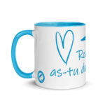 "Rodrigue, as-tu du cœur ?" Mug coloré – Image 4