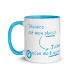 "Déplaire est mon plaisir. J’aime qu’on me haïsse." Mug coloré – Image 3