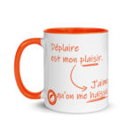 "Déplaire est mon plaisir. J’aime qu’on me haïsse." Mug coloré – Image 4