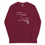 "Déplaire est mon plaisir. J’aime qu’on me haïsse." Manches longues