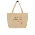 "À la fin de l’envoi, je touche." Shopping bag éco-friendly