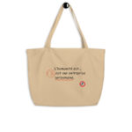 "L’Humanité est… est une entreprise surhumaine." Shopping bag éco-friendly