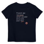"Prouver que j’ai raison serait accorder que je puis avoir tort." Tee-shirt éco-friendly enfant – Image 3
