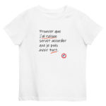 "Prouver que j’ai raison serait accorder que je puis avoir tort." Tee-shirt éco-friendly enfant – Image 4