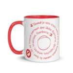 "Quand je vois vivre entre eux les hommes…" Mug coloré – Image 2